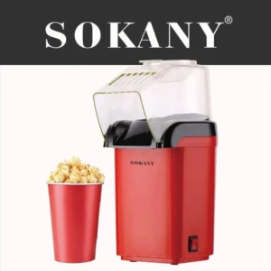 Máquina de Crispetas Eléctrica Sokany sin aceite - Prepara palomitas caseras saludables en minutos