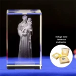 Lampara Cubo de Cristal San Judas Tadeo - Imagen 2