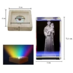 Lampara Cubo de Cristal San Judas Tadeo - Imagen 3