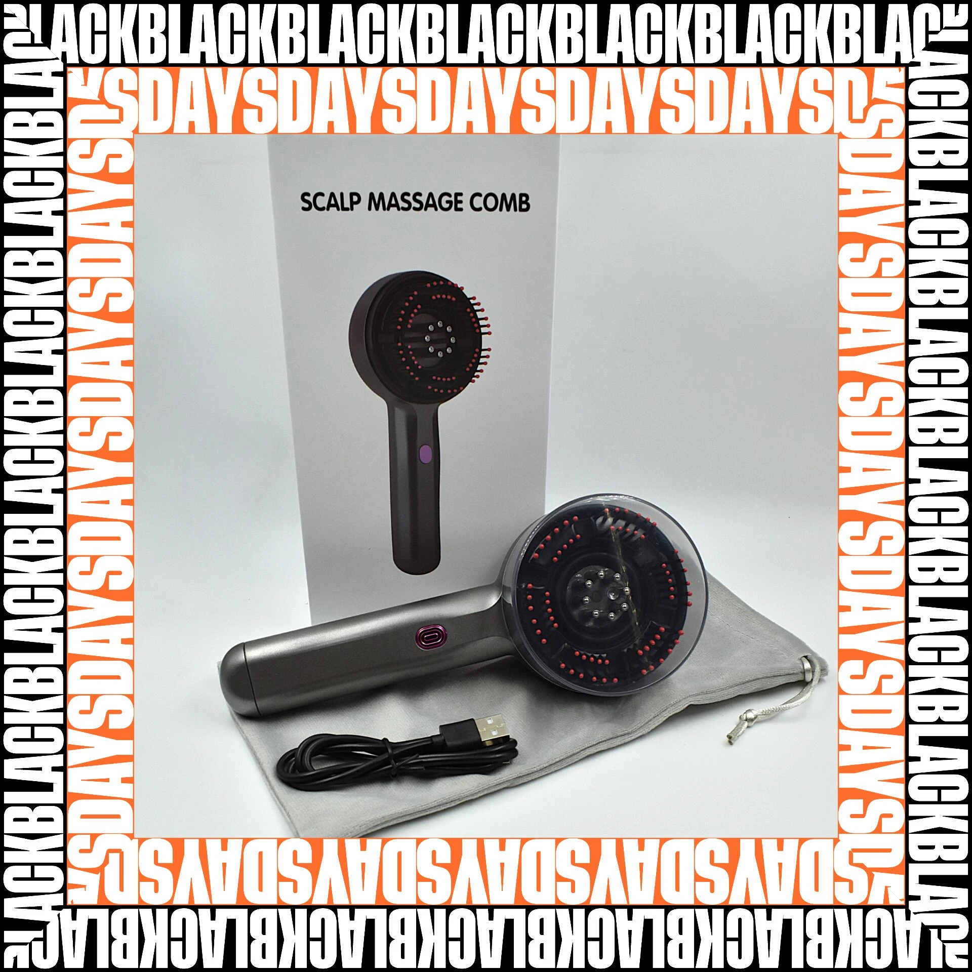 Masajeador capilar eléctrico inalámbrico con luz roja LED - Estimula circulación y crecimiento del cabello en minutos
