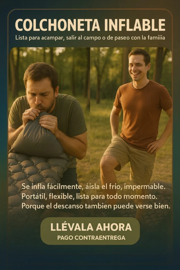 Colchoneta Portatil Inflable Camping