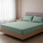 Sábana ajustable menta con dos fundas de almohada - Proporciona frescura y renovación inmediata para tu descanso - Imagen 2