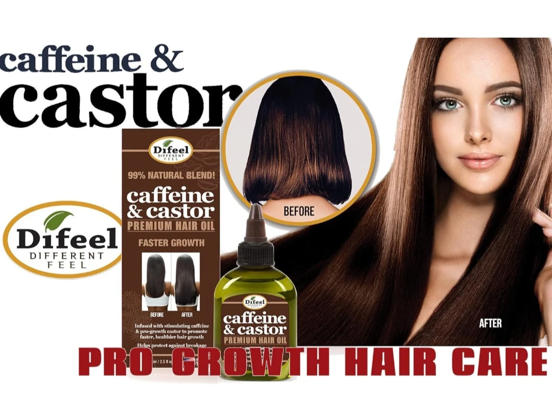 Aceite de Recino con Cafeína para Crecimiento Capilar - Estimula y fortalece el cabello de forma natural