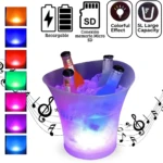 Hielera parlante 5 litros recargable con luces RGB - Mantiene bebidas frías y reproduce música sin cables