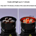 Mini Estufa Eléctrica de Carbón - Enciende carbón rápido y seguro para asados