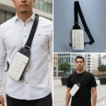 Bolso cruzado hombre cuero sintético resistente al agua - Protege tus documentos y accesorios con estilo - Imagen 3