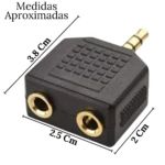 Set x2 Adaptador Divisor Splitter de Audio 3.5M
