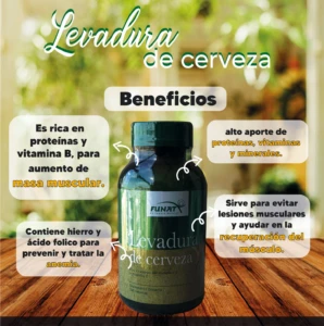 Suplemento Levadura de Cerveza Funat 100 Tabletas - Fortalece uñas pelo y masa