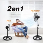 Ventilador Pedestal 3 Aspas 2En1 10" - Imagen 2