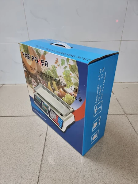 Báscula electrónica de mesa 40kg con teclado numérico - agiliza el cálculo de precios unitarios y totales