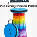Taburete Plegable Portátil con Altura Regulable y Base Antideslizante - Proporciona asiento estable y ergonómico para eventos al aire libre - Imagen 3