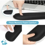 Almohadilla ergonómica para teclado con espuma viscoelástica - Reduce el dolor de muñeca y mejora tu postura al escribir