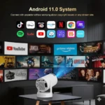Proyector Smart HY300 con rotación 180 grados y resolución 1080P - Transforma cualquier espacio en cine privado con proyección de hasta 150 pulgadas - Imagen 2