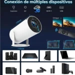 Proyector Smart HY300 con rotación 180 grados y resolución 1080P - Transforma cualquier espacio en cine privado con proyección de hasta 150 pulgadas - Imagen 3