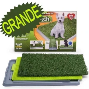 Tapete de Entrenamiento para Perro Grande con Césped Real - Facilita el aprendizaje de higiene en interiores