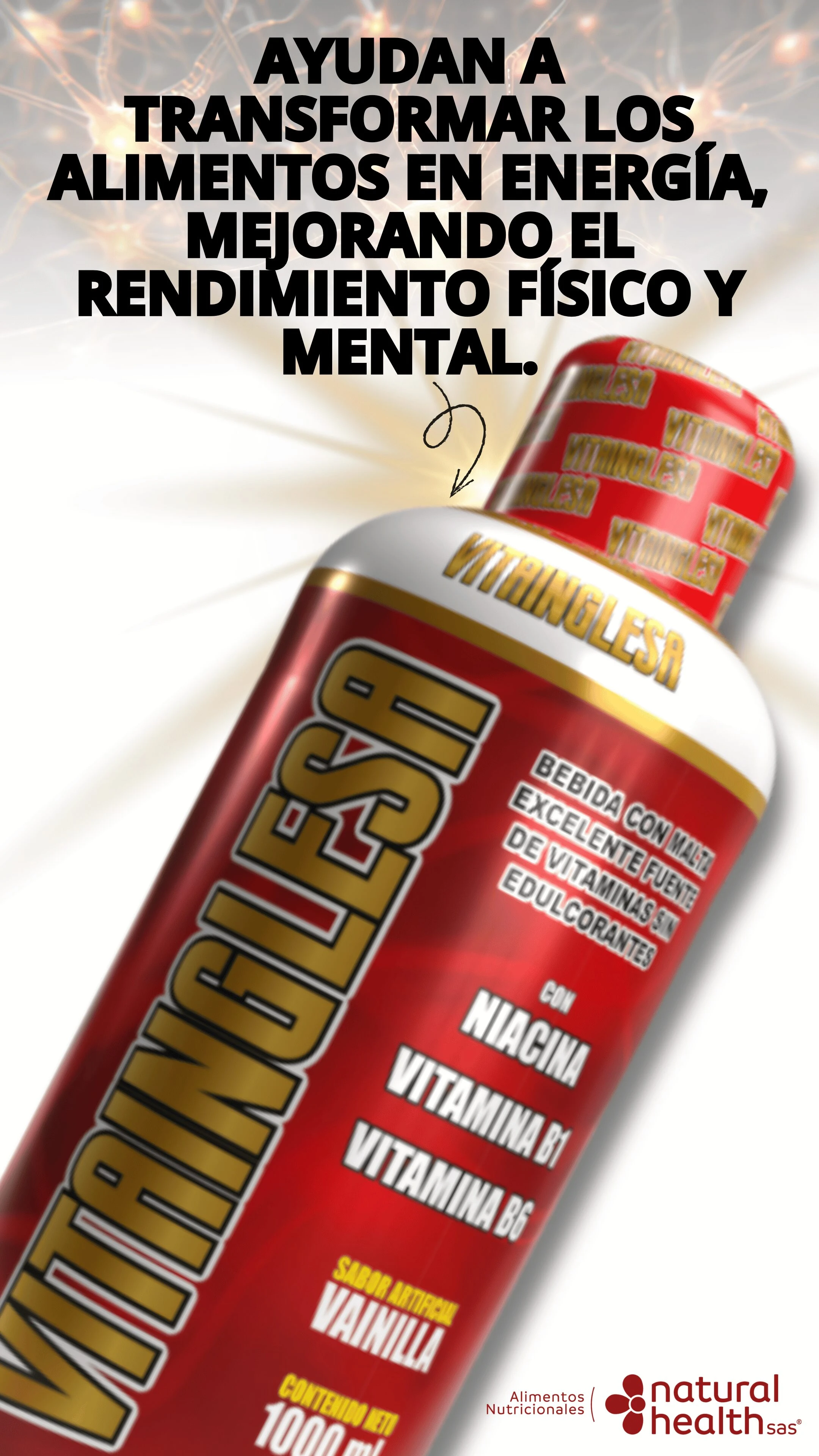 Jarabe Cerebral Vitainglesa 1000 Ml - Estimula la memoria y concentración mental