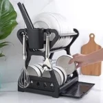 Escurridor Platos Loza Cocina Negro 2Niv - Imagen 6