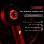 Peine de masaje capilar con luz roja y azul IPX7 - Estimula la circulación y fortalece el cabello desde la raíz - Imagen 5