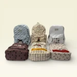 Mochila Beige Rayas Perritos