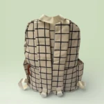 Mochila Beige Rayas Perritos - Imagen 3