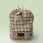 Mochila Beige Rayas Perritos - Imagen 2