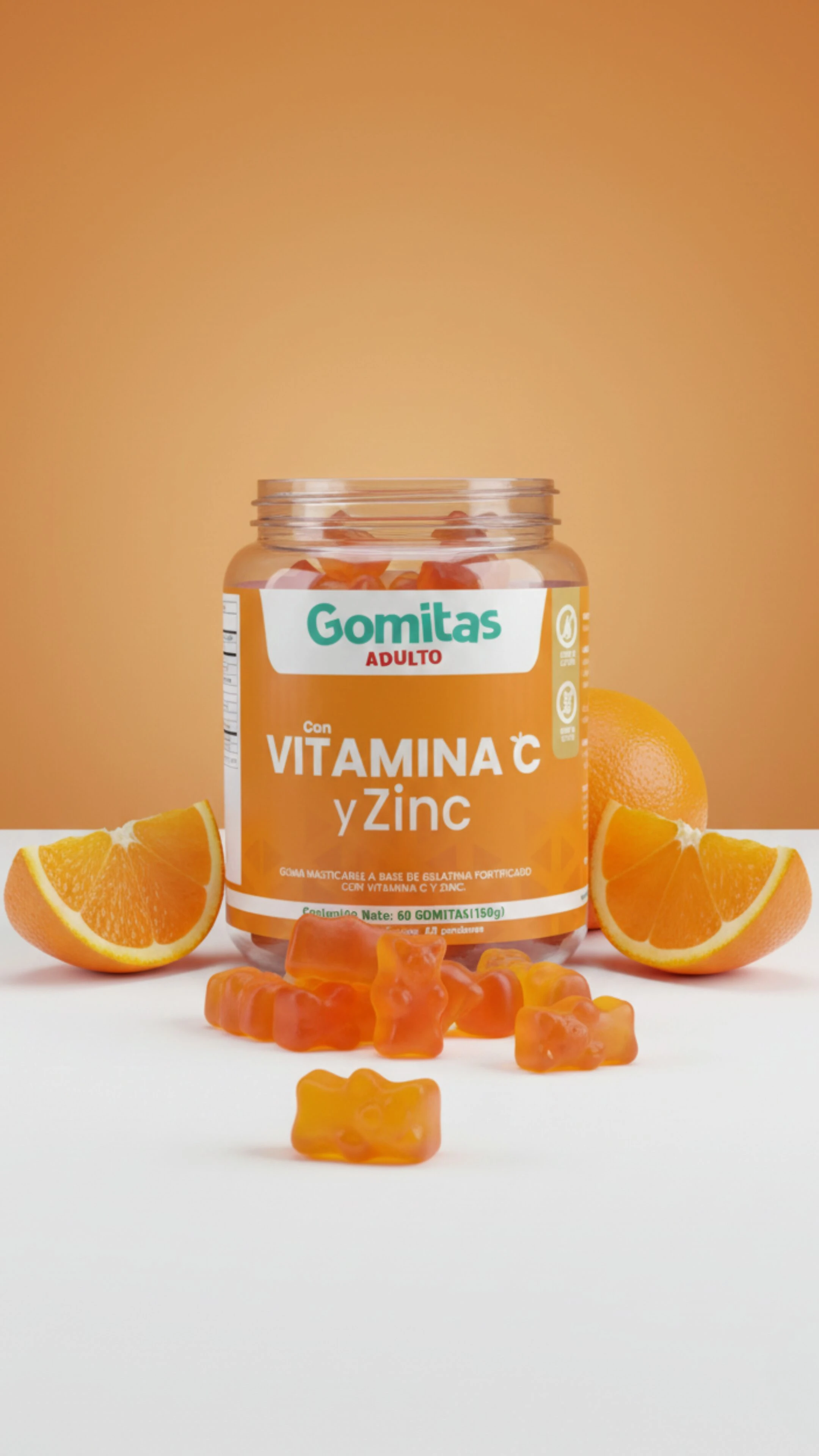 Gomitas con Vitamina C y Zinc 60 Unidades - Refuerzan las defensas del organismo
