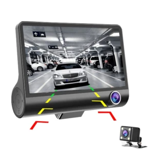Cámara DVR para Carro 3 en 1 con Pantalla - Graba el recorrido y asiste en reversa
