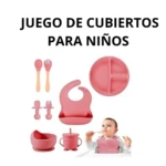 Cubiertos de silicona ergonómicos para niños - Ayudan a bebés y preescolares a comer solos sin riesgos