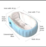 Bañera Infable Plegable Bebe con Bomba - Imagen 7