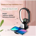 Base Ay41 Cargador Inalámbrico 4 en 1 - Organiza tu escritorio cargando cuatro dispositivos simultáneamente