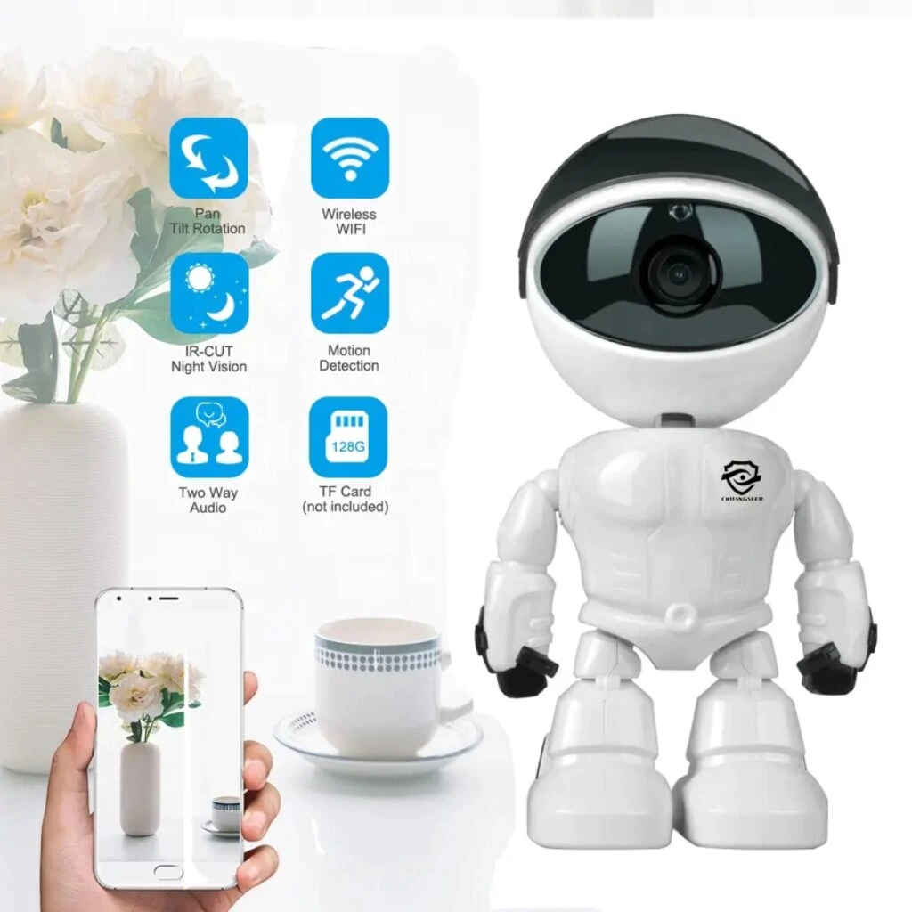 Camara Robot con control remoto y visión nocturna - Vigila tu hogar en tiempo real desde tu celular
