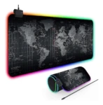 Pad Mouse Mapamundi RGB-2 con superficie texturizada - mejora la precisión del puntero en tu escritorio