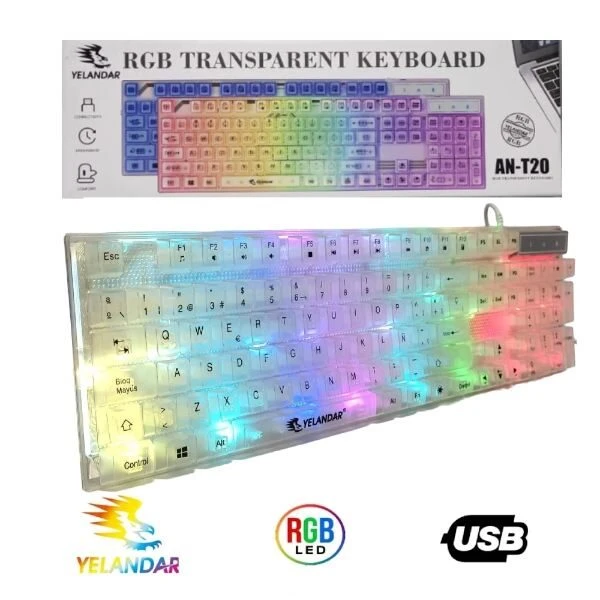 Teclado Rgb Transparente T20