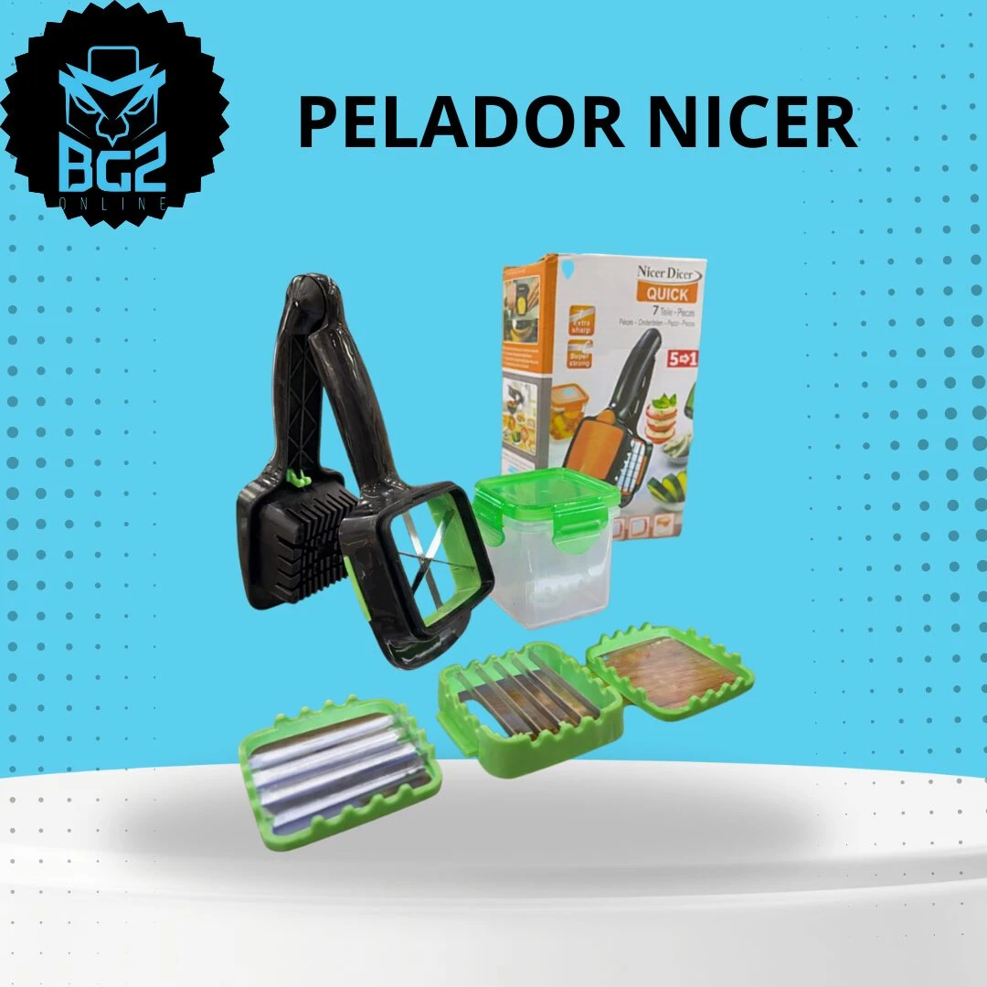 Set x2 Cortador Manual de Vegetales Nicer Dicer - Pica y rebana verduras en segundos