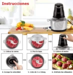 Picatodo eléctrico Sokany de 400W - Ahorra tiempo picando carnes y verduras en segundos - Imagen 2