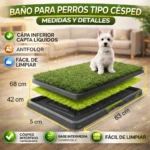 Bandeja de Entrenamiento para Perros con Césped Artificial - Elimina Olores y Mantiene el Suelo Seco - Imagen 2
