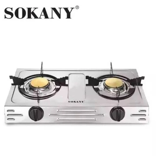 Estufa Sokany de gas natural con doble quemador - Cocina dos platos simultáneamente ahorrando tiempo