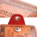 Billetera de cuero para caballero con diseño de billete - Organiza efectivo y tarjetas de forma segura - Imagen 2