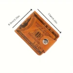 Billetera de cuero para caballero con diseño de billete - Organiza efectivo y tarjetas de forma segura - Imagen 5