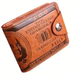 Billetera de cuero para caballero con diseño de billete - Organiza efectivo y tarjetas de forma segura - Imagen 3