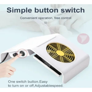 Extractor de polvo para uñas profesional sin ruido - Protege tu salud respiratoria eliminando partículas flotantes