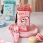 Botella Infantil con Pajita Anti Derrames 280ml - Protege la ropa y los libros de manchas accidentales