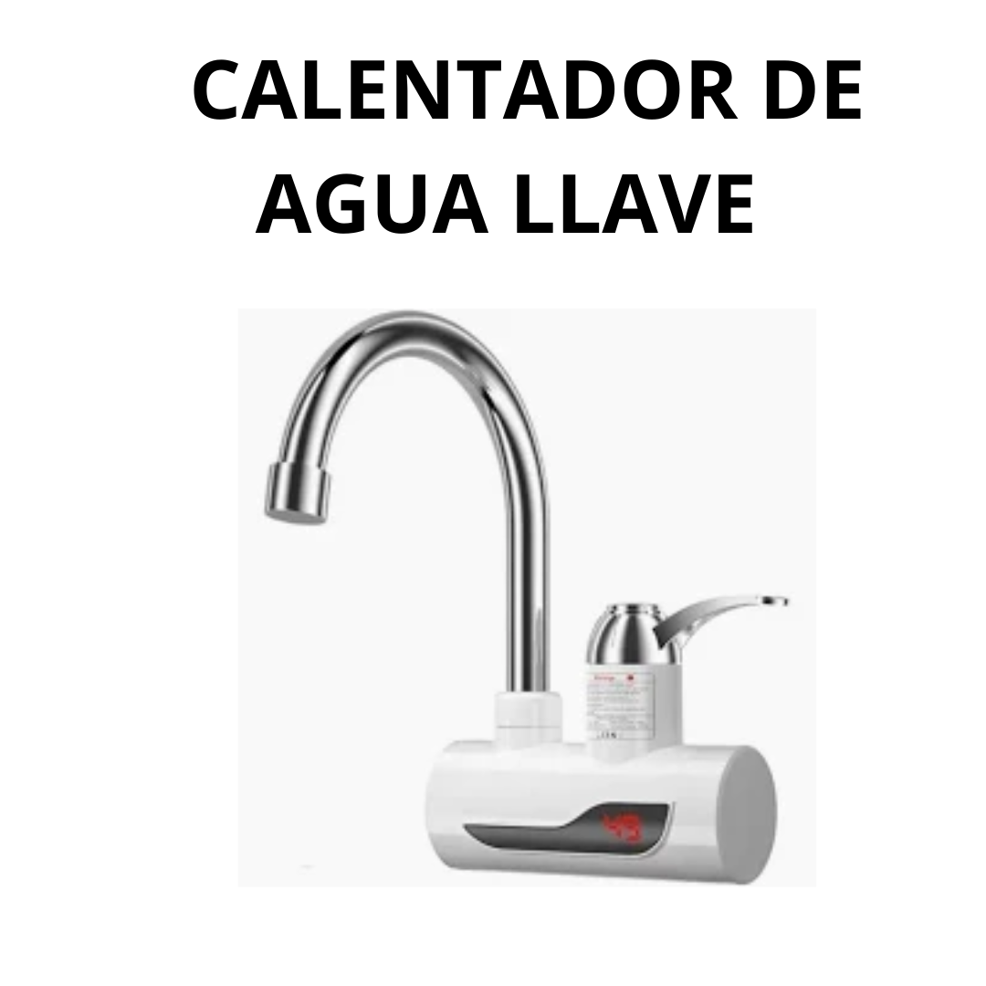 Calentador de agua instantáneo tipo llave con control de temperatura - ahorra tiempo y energía al preparar agua caliente al instante