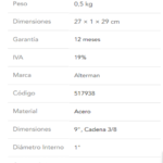 Disco con Cadena 3/8” de 9” para Motosie - Imagen 3