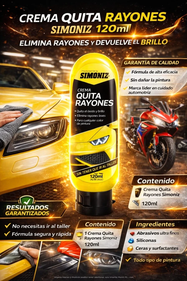 Crema Quita Rayones 120Ml Simoniz Carro