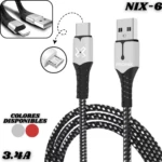 Cable Cargador V8 Pronix Nix-6 3.4A 1M