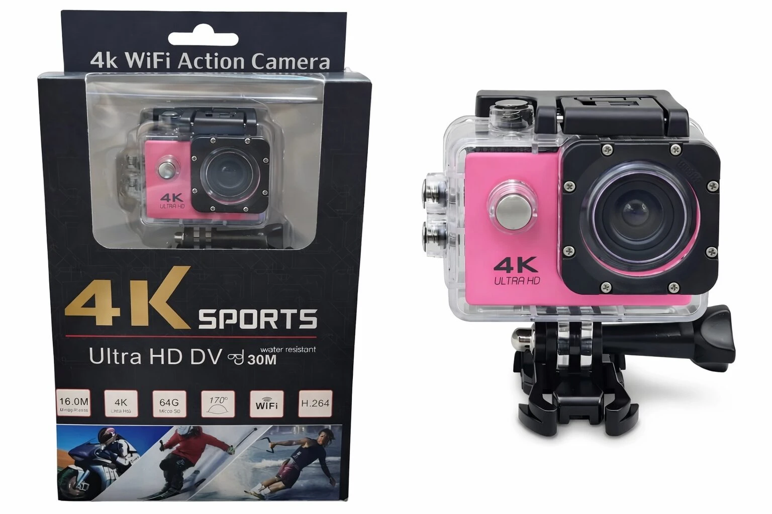 Camara Go Pro 4K Hd con Control y Wifi