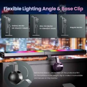 Lámpara LED para Monitor con Soporte Ajustable - Elimina reflejos y reduce la fatiga visual al trabajar
