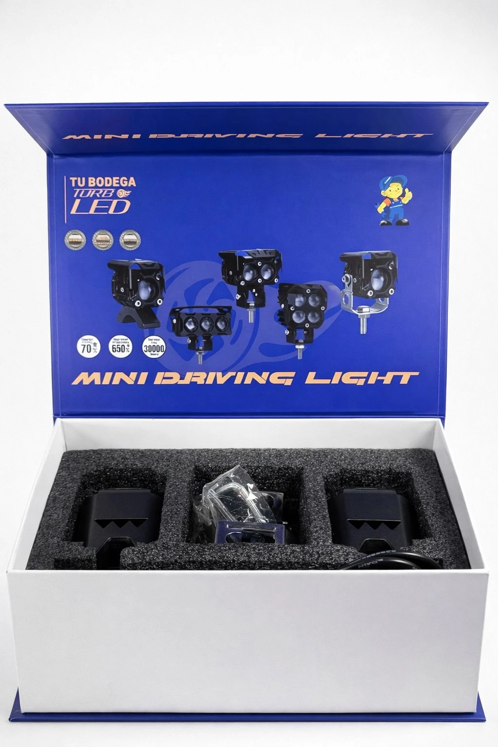 Par Exploradora Ultra Laser Luz Doble Blanco Amarillo - Ilumina terrenos difíciles con 20.000 lúmenes
