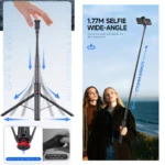 Palo Selfie Trípode TT01 con control remoto - Captura tomas profesionales con libertad y estabilidad - Imagen 2